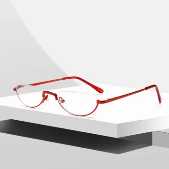 DOISYER 2023 të Reja të modës top gjysma kuadër syzet e leximit gjysmë hëna syzet për të moshuarit metalike pranverë këmbë presbyopia syzet