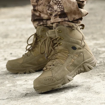 Në natyrë Mashkull Ushtrisë Ecje të Boot Dimrit/vjeshtë Taktike Çizme Këpucë të Modës Njerëzve të Shkretëtirës Ushtarake papërshkueshëm nga uji Punë të Luftuar Udhëtim Çizme