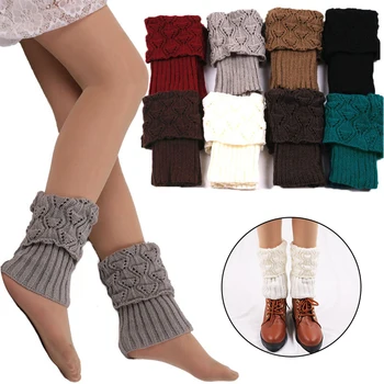 Dimrit Këmbën Warmers Të Shkurtër Të Boot Cilindrave Çorape Womens Mbuluar Me Qime Çorape Të Baletit Pajisje Këmbën Mëngë Thurje Pranga Goditje Të Shkurtër Në Këmbë Të Mbuluar