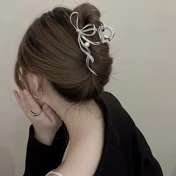 Ruoshui Grua Luksoze Fjongo Të Projektimit Me Vlerë Argjendi Flokët Kthetrat E Barrettes Hairpins Zonja Pajisje Të Flokëve Të Clips Flokët Hairgrip