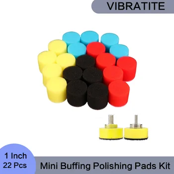 1 Inç Mini Buffing Lustrim Pads Kit 22 Cope Makine Detaje Polisher Sfungjer të Detajuar për Lustrim Depilim dhe Nënshkrimin Lustër