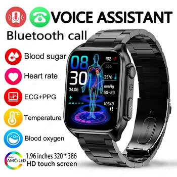 2023 të Reja të Sheqerit në Gjak ECG Smart Watch Njerëzit Bluetooth Thirrjes Automatike infra të kuqe të Gjakut me Oksigjen të Zemrës Presionin e Gjakut Shëndetësore Watch