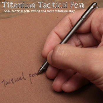 Titan Aliazh Taktike Stilolaps Mini Portativ Stilolaps Stilolaps Keyring Nënshkrimi Stilolaps Multifunksionale Vetë-mbrojtjes Mjet