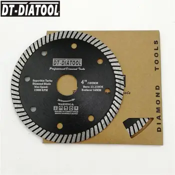DT-DIATOOL 2pcs Dia 105/115/125mm Diamanti Super të Hollë e Pa Teh të Nxehtë presion Prerja Disk Pllakave Qeramike Granit Mermer Turbo Blade
