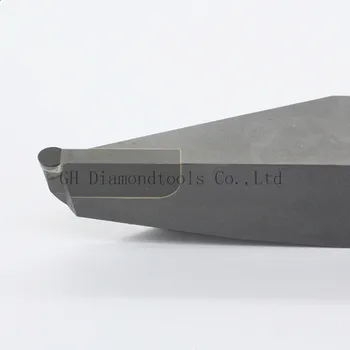 Diamanti tip lathe hapëse rrota alumini qendër kthyer mjet PCD carbide përfunduar mjete madhësia 20 ose 25mm X L150 mm X R3 Automobilave