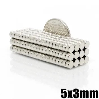 10/50/100/200 Cope 5x3 Magnet Neodymium 5mm x 3mm N35 NdFeB Raundin Super të Fuqishëm të Fortë e Përhershme Magnetike imanes Disk 5*3