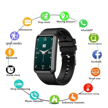 Smart Watch Burra Gra Kontakt Të Presionit Të Gjakut Të Monitoruar Palestër Tracker Sport Smartwatch I Papërshkueshëm Nga Uji I Zgjuar Orën Për Xiaomi Huawei