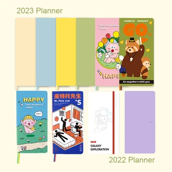 Kinbor 2022 2023 Javë Planifikuesi Kawaii Journal Noteook Todolist Menaxhimi i Kohës Rekord Librin Plani i Efikasitetit të planifikojë për Dhuratë