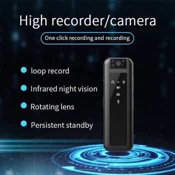 1080p mini DV kamera të lartë përkufizim infra të kuqe natën vizion të vogël të zbatimit të ligjit regjistruesi portativ në natyrë sportive kamera