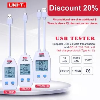 USB Kontrollor NJËSI UT658A/C/DUAL Tensionit dhe Aktuale Monitoron Volt Ampere Dixhitale, Produkt Ngarkuesin e Kapaciteteve Metër me Ruajtjen e të Dhënave