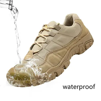 Verës Në Natyrë Njerëzit Ecje Këpucë Breathable Taktike Luftarake Të Ushtrisë Çizme Shkretëtirë Trajnimit Atlete Anti-Shqip Trekking Këpucë 39-46