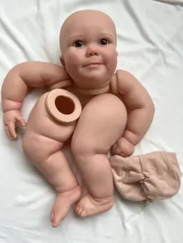 NPK 24inch qershor Zgjuar Tashmë Pikturuar Madh Yndyrë Reborn Kukull Pjesë Lifelike 3D Pikturë me Venat e Dukshme Leckë të Trupit të Përfshira