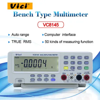 VICI VC8145 LCD Auto Varg Multimetro Voltmeter Dixhitale Stol të Lartë Multimeter Temperatura Metër të Dyfishtë ekran 80000 Kontrollor VC8045