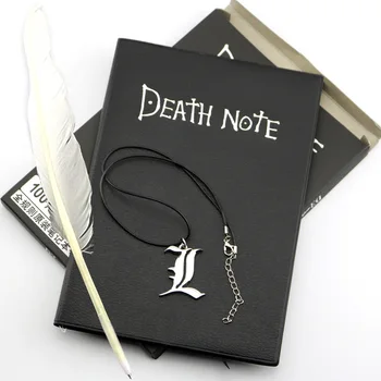 Anime Death Note Fletore Vendosur Lëkure Journal Dhe Gjerdan Pendë E Laps Journal Death Note Pad Për Dhuratë