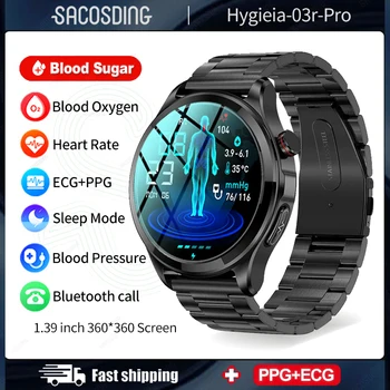 2023 të Reja të Sheqerit në Gjak ECG Smart Watch Njerëzit Bluetooth Thirrjes Automatike infra të kuqe të Gjakut me Oksigjen të Zemrës Presionin e Gjakut Shëndetësore Watch