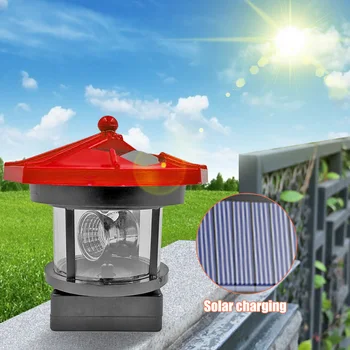 Far Formë LED Dritë Diellore Zgjuar Sensor Fener Rradhës Diellore Llambë Peizazh Kopsht Gardhit të Oborrit të Jashtëm Dekorimin
