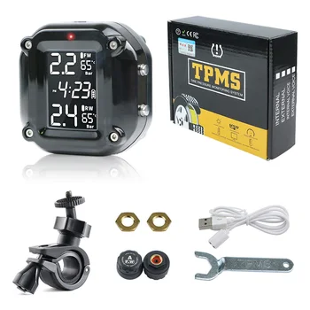 Motor të Gomave Presion Sensorë Moto TMPS Gomave Presion Sistemin e Monitorimit 2 Rrota Tiros, Sensor i Jashtëm për Motoçikletë Biçikletë