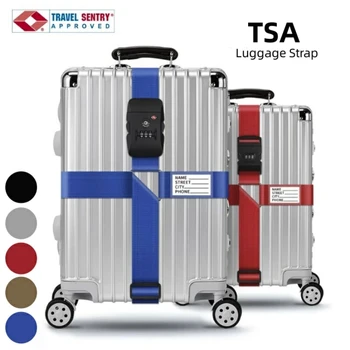 Cilësi të lartë të Udhëtimit në Bagazhin e Rripit me TSA Kombinimi i Bllokimit Emrin Karta e të Rregullueshme në Valixhe Paketimi Rrip Jashtë vendit të Detyrueshme Shiritat