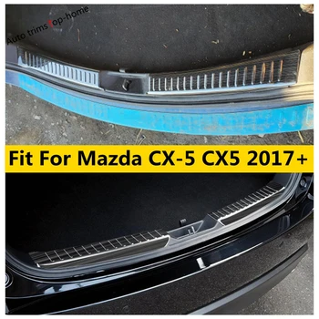 Auto Parakolp Pasme Këmbë Pjatë Trungu Derën Sill Gardës Mbrojtës të Mbuluar Për Mazda CX-5 CX5 2017 - 2022 Makinë Çelik Pajisje