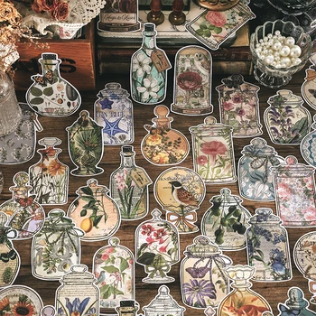 15 cope Vintage shishe Scrapbooking materiale letër të Mbjellë Lule Diy Ditari Album Dekorative letër për Planifikuesi dore Furnizime
