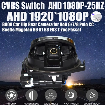 Ari Fisheye 170° AHD 1080P Rrokullisje Emblema e Kundërt Backup Kamera Për të TIPIT Passat CC Golf 6/7/8 Magotan B6/B7/B8 Polo Beetle EOS M-roc