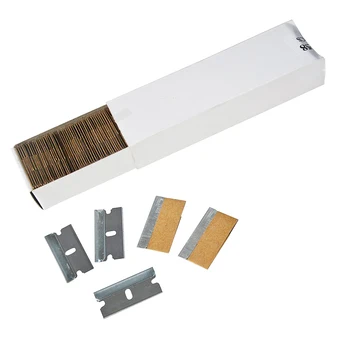 EHDIS 100pcs Rezervë Rroje Scraper Teh Çeliku të Karbonit Blades Shtrydhësi Zëvendësim Makinë Vinyl Wrap Film Tinting Dritare Cleaning Tool