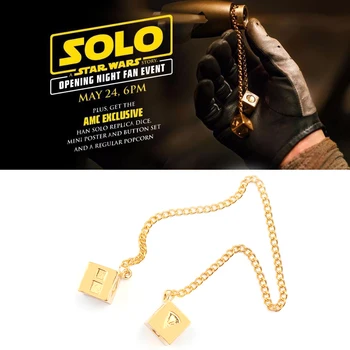 Movie Star-Luftërat Han Solo Ngjyrë Ari Me Fat Zare Zinxhir Byzylyk Të Modës, Stoli E Bizhuteri Film Tifoz I Mbledhshëm Përkujtimore Dhuratë