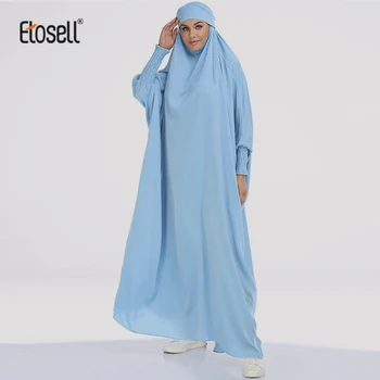 ETOSELL Eid Maskuar Musliman Gratë Hixhabi Lutje Rroba Jilbab Abaya Gjatë Khimar Plotë të Mbuluar Ramadan Fustan Abaya Islame Vesh Niqab