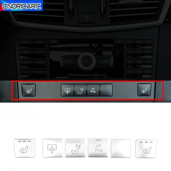 Makinë Qendra Tastierë CD Panel Multimedia Butonat e Mbuluar Stickers Për Mercedes Benz E Class W212 2010-13 Brendshme Pajisje Decals