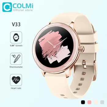 COLMI V33 Zonja Smartwatch 1.09 inch Ekran të Plotë Termometër Shkalla e Zemrës Gjumë të Monitoruar Gratë Smart Watch