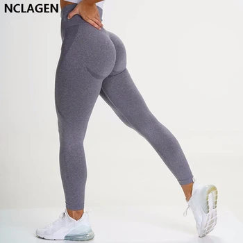 Seamless Dollakë Sport Gratë Palestër të Shtyjë Deri Pantallona Yoga Lartë Bel Hip-heqjen Stërvitje Drejtimin Palestër Sportive Triko NCLAGEN