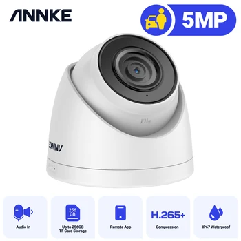 ANNKE Ultra HD 5MP NP Kamera e Njeriut Automjeteve Zbulimin Natyrë të Sigurisë të Rrjetit EXIR Vegim Nate Vigjilent Email Np Kamera IP 4MM