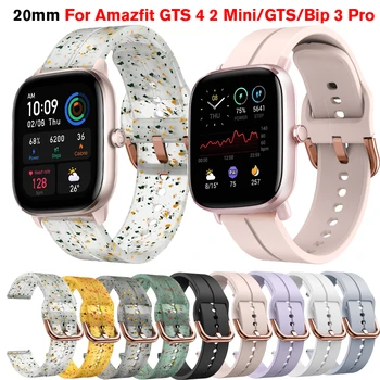 Për Amazfit GTS4 Mini Rrip 20mm Silikoni Watch Grupi Për Amazfit Bip 3 Pro/GTS 2 4 GTR Mini Smartwatch Byzylyk Pajisje