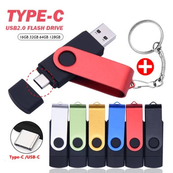 USB 2.0 LLOJ-C USB Flash Drive 128GB 64GB 16GB 32GB 8GB 4GB Pen Drive të Jashtme e Magazinimit Pendrive për Android/PC biznesit dhurata