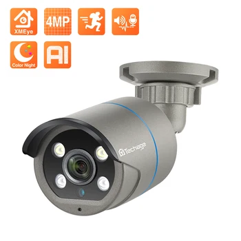 Techage 4MP Np IP Kamera i papërshkueshëm nga uji në Natyrë në Shtëpi Kamera të Sigurisë P2P Mbikqyrjes Video Incizim Audio për H. 265 Sistemit CCTV