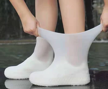 Reusable i papërshkueshëm nga uji Silikoni Këpucëve Mbulon Shqip-rezistente Shi Çizme Gratë Burrat Këpucë të Mbuluar Mbrojtës Çiklizmit Këpucë të Mbuluar në Natyrë