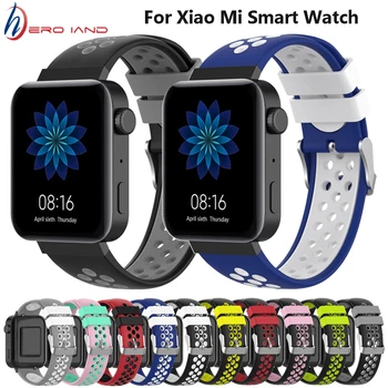 18mm Sport Watch Band për të Xiaomi Mi Smart Watch Butë Silikoni Dore Byzylyk Zëvendësim për Xiaomi Mi Watch Correa Pajisje