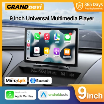 Universale 9 inch Makinë Radio Multimedial, Video Player pa Tel CarPlay Android Auto Prekni Ekranin Për të TIPIT Nissan Toyota Car Audio