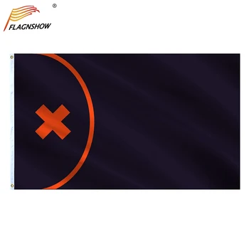 Flagnshow të Reja të Kuqe Manburg Dreamsmp Flamuri dhe Stema të 2x3 3x5 Ft Ëndërr SMP Manberg Flamuj me Grommets