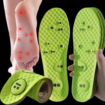 3D Këmbë Acupressure Shtrojë Burra Gra Pelinin e Butë Breathable Sportive Jastëk Fut Djerse-thithjen e Deo Shtrojë Këpucëve Pads