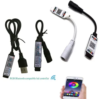 DC5-24V USB/DC Mini Bluetooth-compatible Telefon i Zgjuar APP, Kontrolluesi me Valë të Kontrollit Për 5050 3528 RGB LED Dritë të Zhvesh
