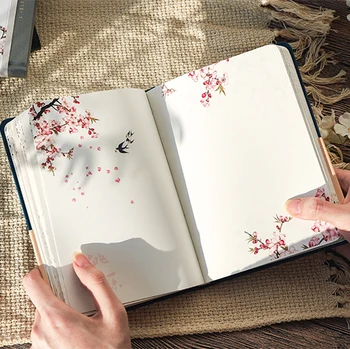 Ngjyra Faqe Brenda Bllokut Kineze Style Krijuese Hardcover Ditari Libra Javore Planifikuesi Doracaku Album Dhuratë Të Bukur