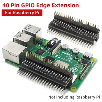 Raspberry Pi 40 Pin GPIO Zgjatje Kokë të Dyfishtë Rresht Kënd të Drejtë GPIO Buzë Zgjatje Lidhësi për Pi 4B 3B+ 3B Zero 2 W