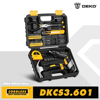 DEKO DKCS3.6O1 Cordless Elektrike Kaçavidë Rechargeable Fuqinë e baterisë Kaçavidë Twistable Trajtuar Pishtar LED Power Tool