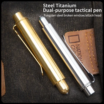 Bronzi Taktike Stilolaps Vetë-mbrojtje Taktike e Mbijetesës Stilolaps Xhami Shkelës të EQD Multifunksionale Kampe Shkrim Mjet Pen