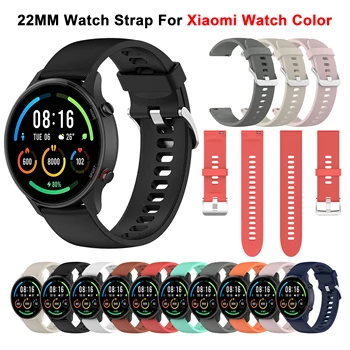 22mm Zyrtare Rrip për të Xiaomi Mi Watch Ngjyra Sport Edition Smart Watch Band Silikoni byzylyk për Mi Watch Ngjyra 2 Watch correa